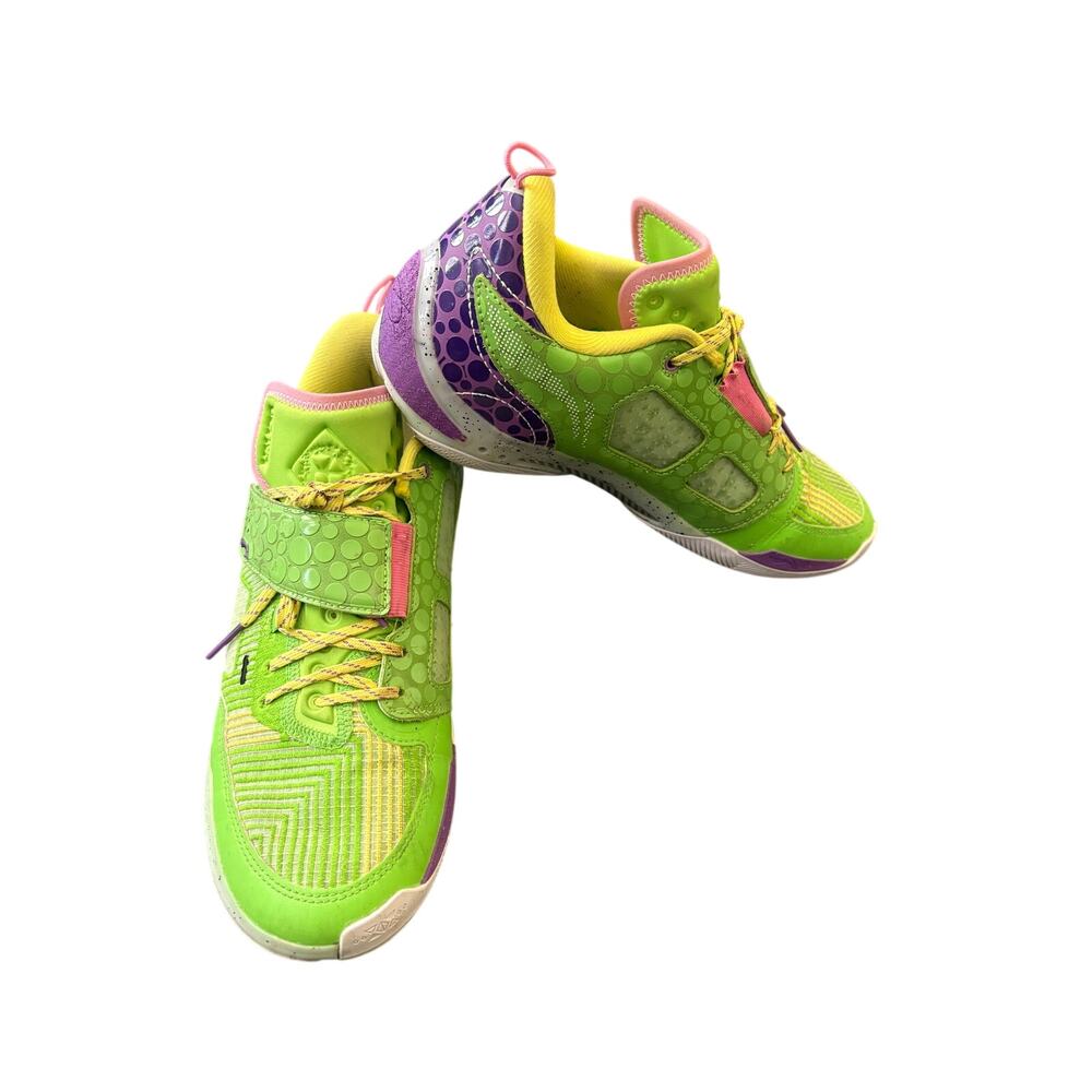 Wade PBJ Basketball Shoes Men’s 11 Green Purple Pink High Top Sneakers